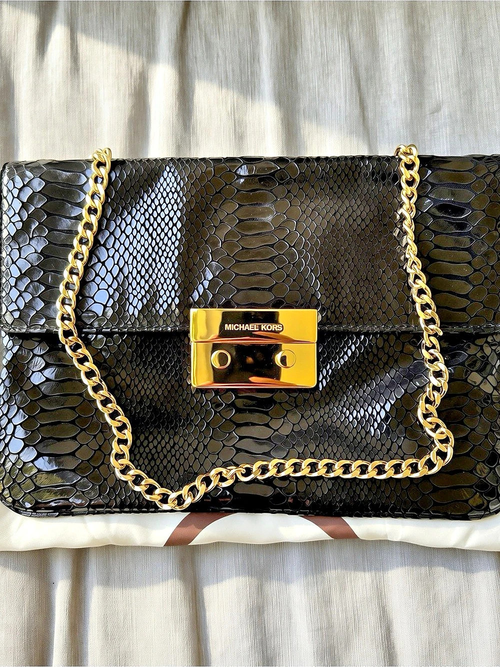 ✨Michael Kors Black Textured Shoulder Bag Like New